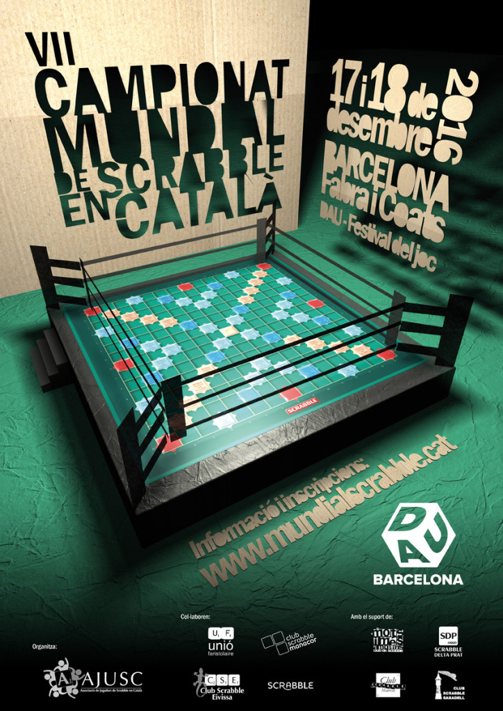 Cartell del 7è Campionat Mundial de Scrabble en català